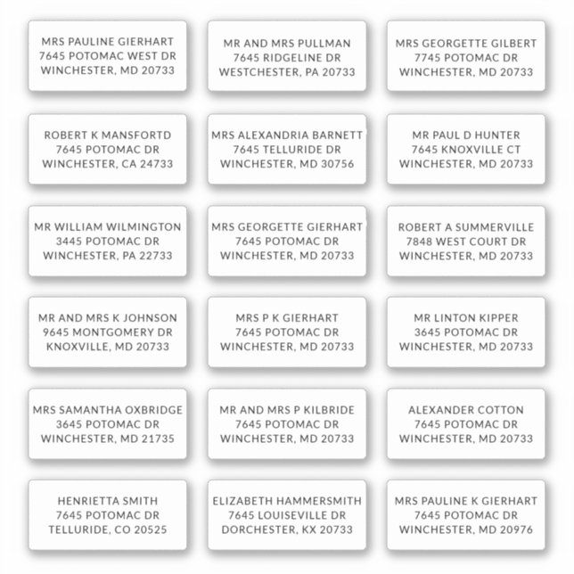 Pegatina Recipient Name 18 Shipping Address Labels (Anverso)