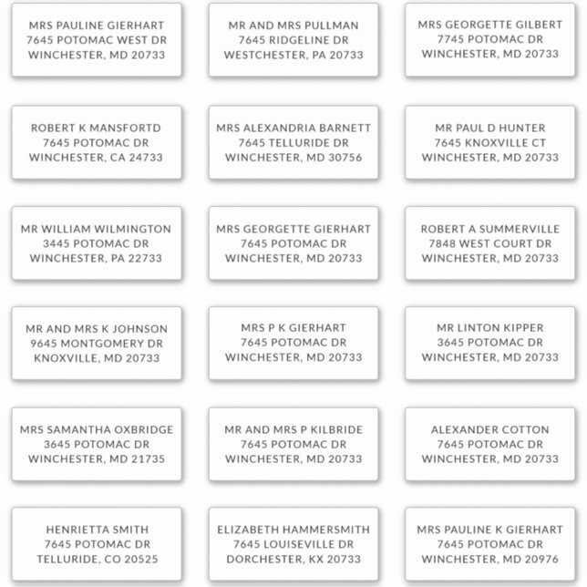 Pegatina Recipient Name 18 Shipping Large Address Labels (Anverso)