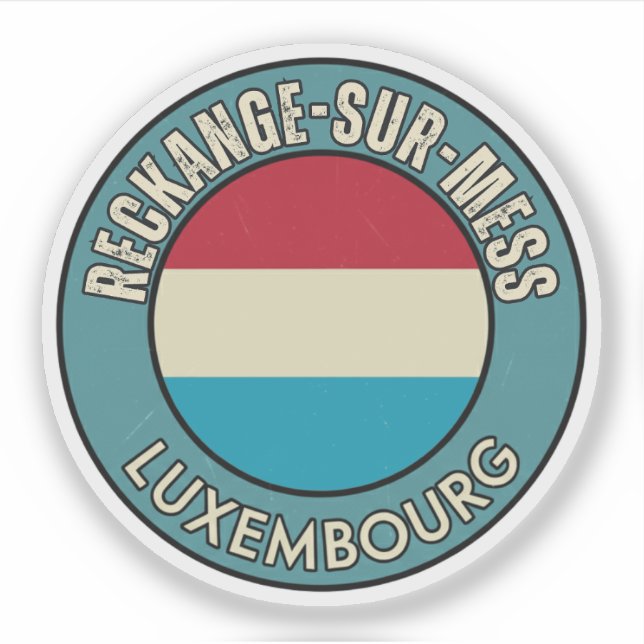Pegatina Reckange-sur-Mess, Luxemburgo (Anverso)