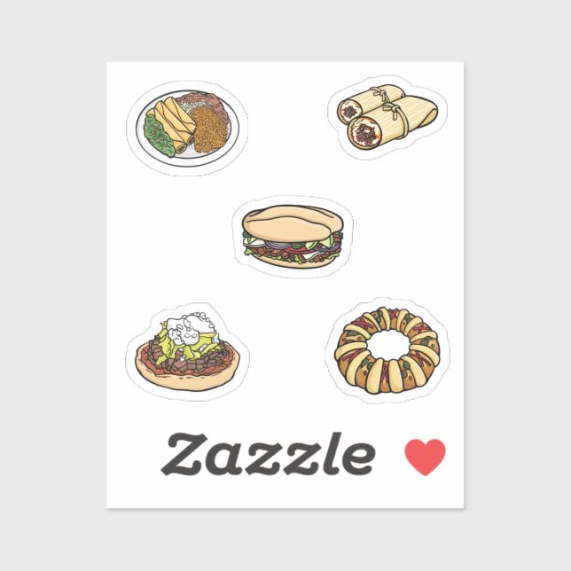 Pegatina Recogida de alimentos en México (Hoja)