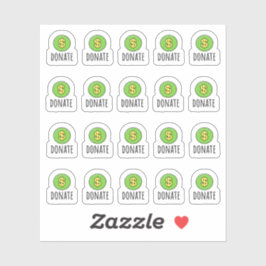 Pegatina Recordatorio de donación de dinero donará a organi