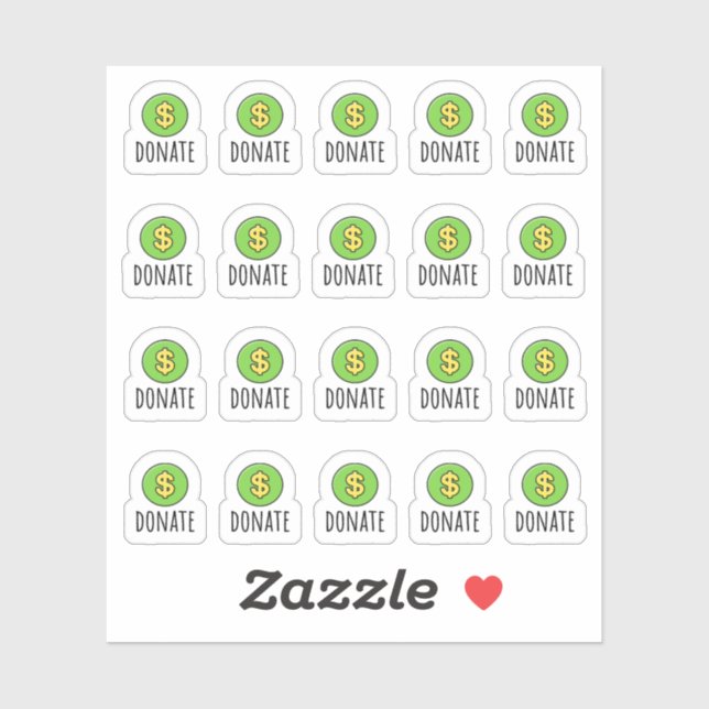 Pegatina Recordatorio de donación de dinero donará a organi (Hoja)