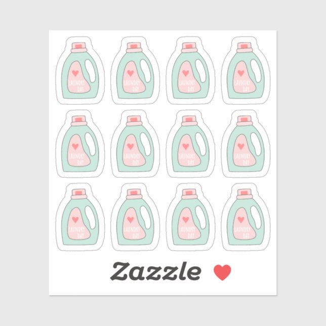 Pegatina Recordatorio de las tareas de limpieza de detergen (Hoja)