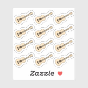 Pegatina Recordatorio de Lección de Música de Guitarra Clás