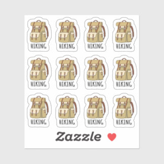 Pegatina Recorrido de mochilas de senderismo planeador de e