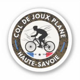 Pegatina Recorrido en bicicleta de Col de Joux Plane french