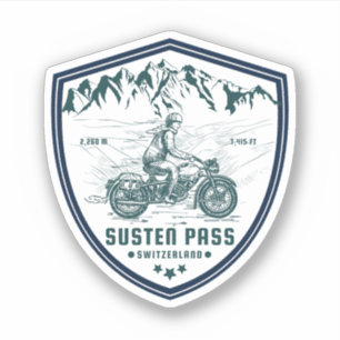 Pegatina Recorrido en motocicleta de Suazilandia-Alps