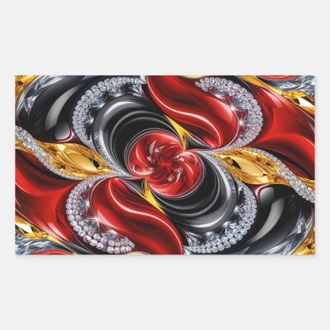 Pegatina Rectangle con colores alemanes (Anverso)