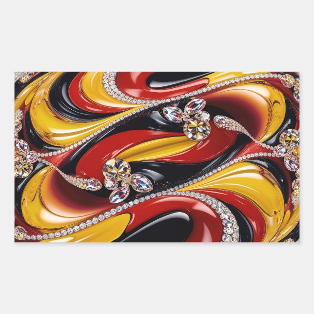 Pegatina Rectangle con colores belgas (Anverso)