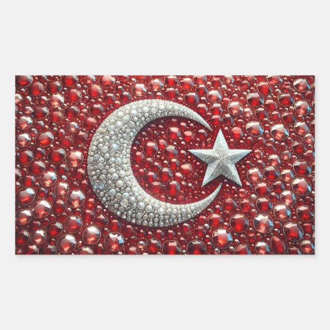 Pegatina Rectangle con colores turcos (Anverso)