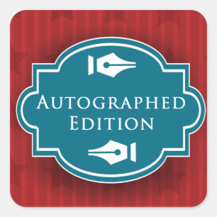 Pegatina Rectangle de edición autografiada