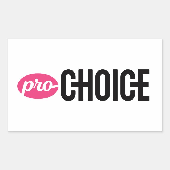 Pegatina Rectangle Pro-Choice (hoja de 4) (Anverso)