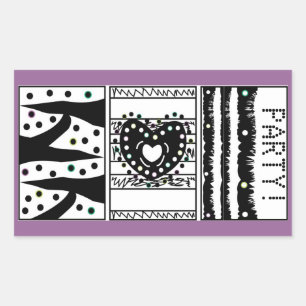Pegatina rectangular