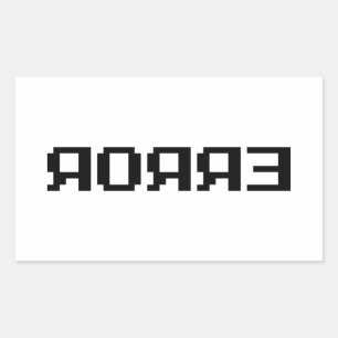 PEGATINA RECTANGULAR Я OЯ Я Ǝ   ERROR