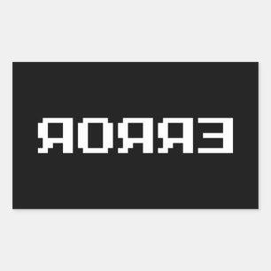 PEGATINA RECTANGULAR Я OЯ Я Ǝ   ERROR