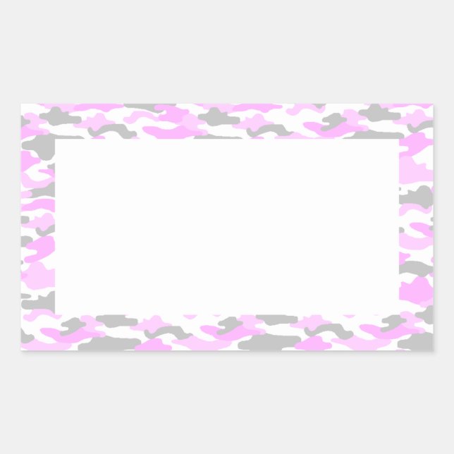 PEGATINA RECTANGULAR 迷彩（ピンク） (Anverso)