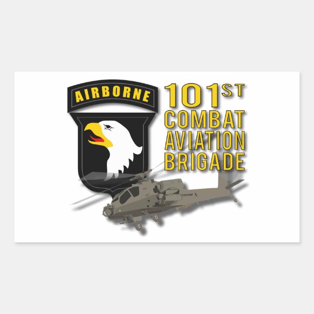 Pegatina Rectangular 101ª CAB - Apache (Anverso)