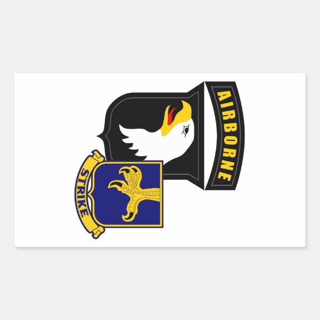 Pegatina Rectangular 101ª Infantería Airborne 502ª (Anverso)