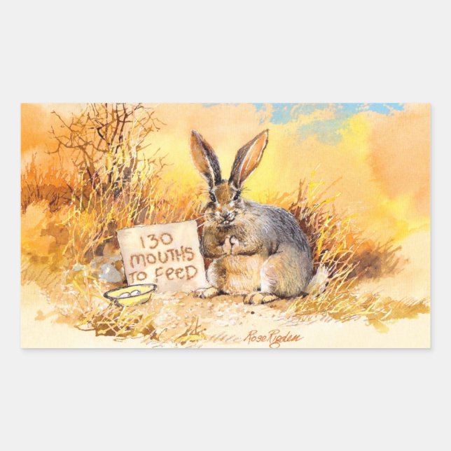 Pegatina Rectangular 130 bocas a alimentar (Anverso)