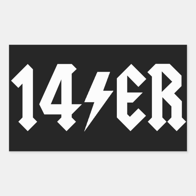 Pegatina Rectangular 14 er (Anverso)