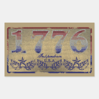 Pegatina Rectangular 1776 Independencia
