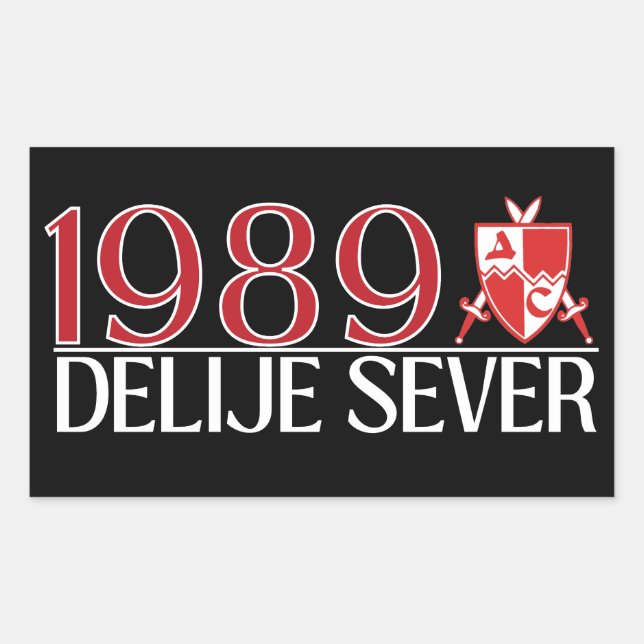 Pegatina Rectangular 1989 Delije Sever  (Anverso)