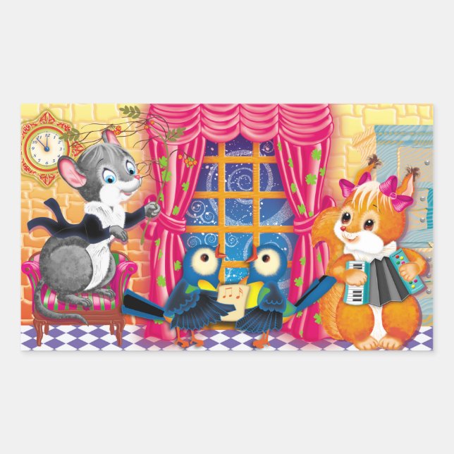 Pegatina Rectangular 1.ᵉʳ concertación (Anverso)