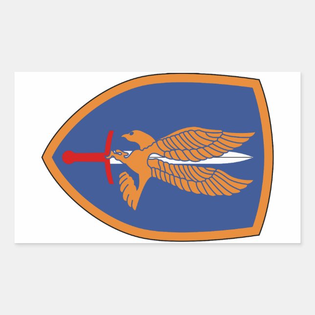 Pegatina Rectangular 1r Brigada de aviación (Anverso)