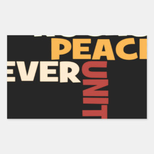 Pegatina Rectangular 2014 Love Rocks Peace Art Print