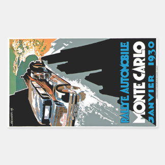 Pegatina Rectangular 2.º Gran Premio Automóvil de Montecarlo