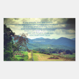 Pegatina Rectangular 2 Crónicas 7:14