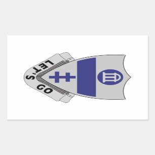 Pegatina Rectangular 325o El regimiento de infantería - DUI - VAYAMOS