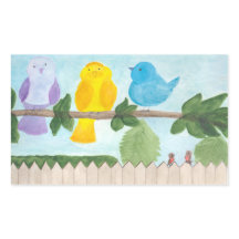 3 pájaros coloridos caprichosos y lindos