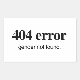 Pegatina Rectangular 404 Género de error no encontrado