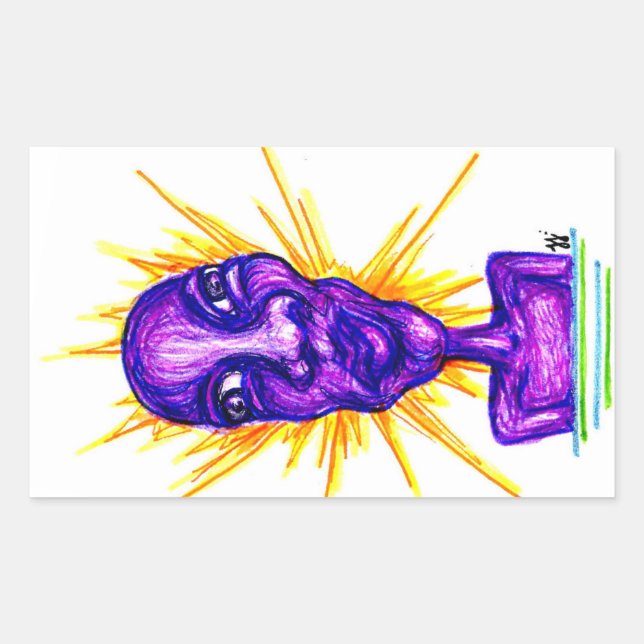 Pegatina Rectangular 4.º bicho (Anverso)