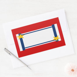 Pegatina Rectangular 4 de julio