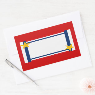 Pegatina Rectangular 4 de julio