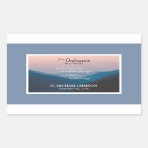 Pegatina Rectangular 50° Aniversario de la Ordenación Felicitaciones