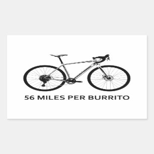 Pegatina Rectangular 86 Millas Por Burrito