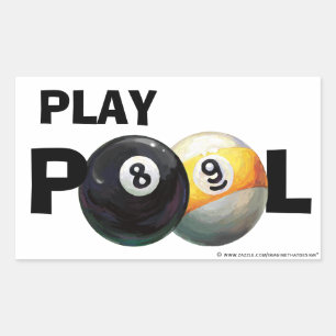 Pegatina Rectangular 8 Ball