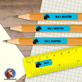 Pegatina Rectangular 92 DIY Stifteaufkleber blau - Schwarzer Panther  