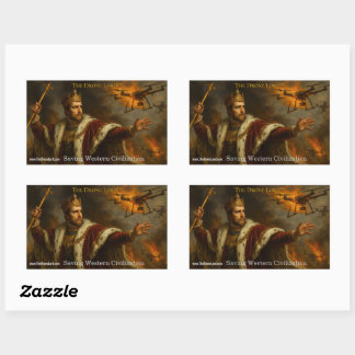 Pegatina Rectangular A sticker of The Drone Lord fighting