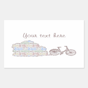 Pegatina Rectangular Aarhus de ciclo,