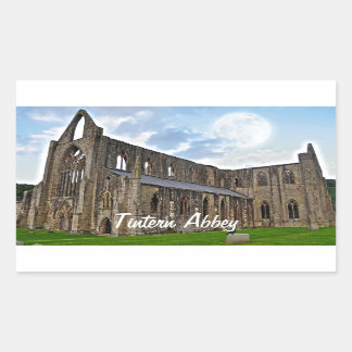 Pegatina Rectangular Abadía de Tintern, Monasterio Cisterciense, Gales