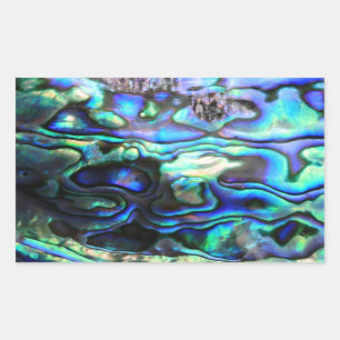 Pegatina Rectangular Abalone paua shell