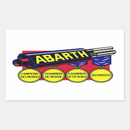 Pegatina Rectangular Abarth Exhaust Sticket