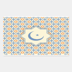 Pegatina Rectangular abdominales de patrones de decoración geométrica r