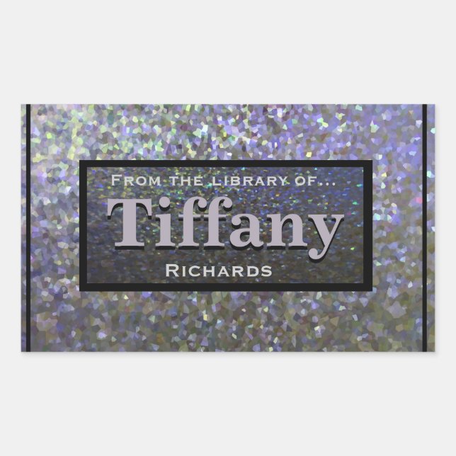 Pegatina Rectangular Abologne Look aplastado (Anverso)