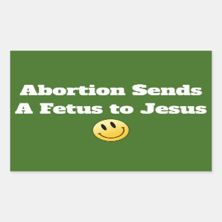 Pegatina Rectangular Aborto por elección por elección Jesús Feto derech