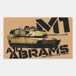 Pegatina Rectangular Abrams M1